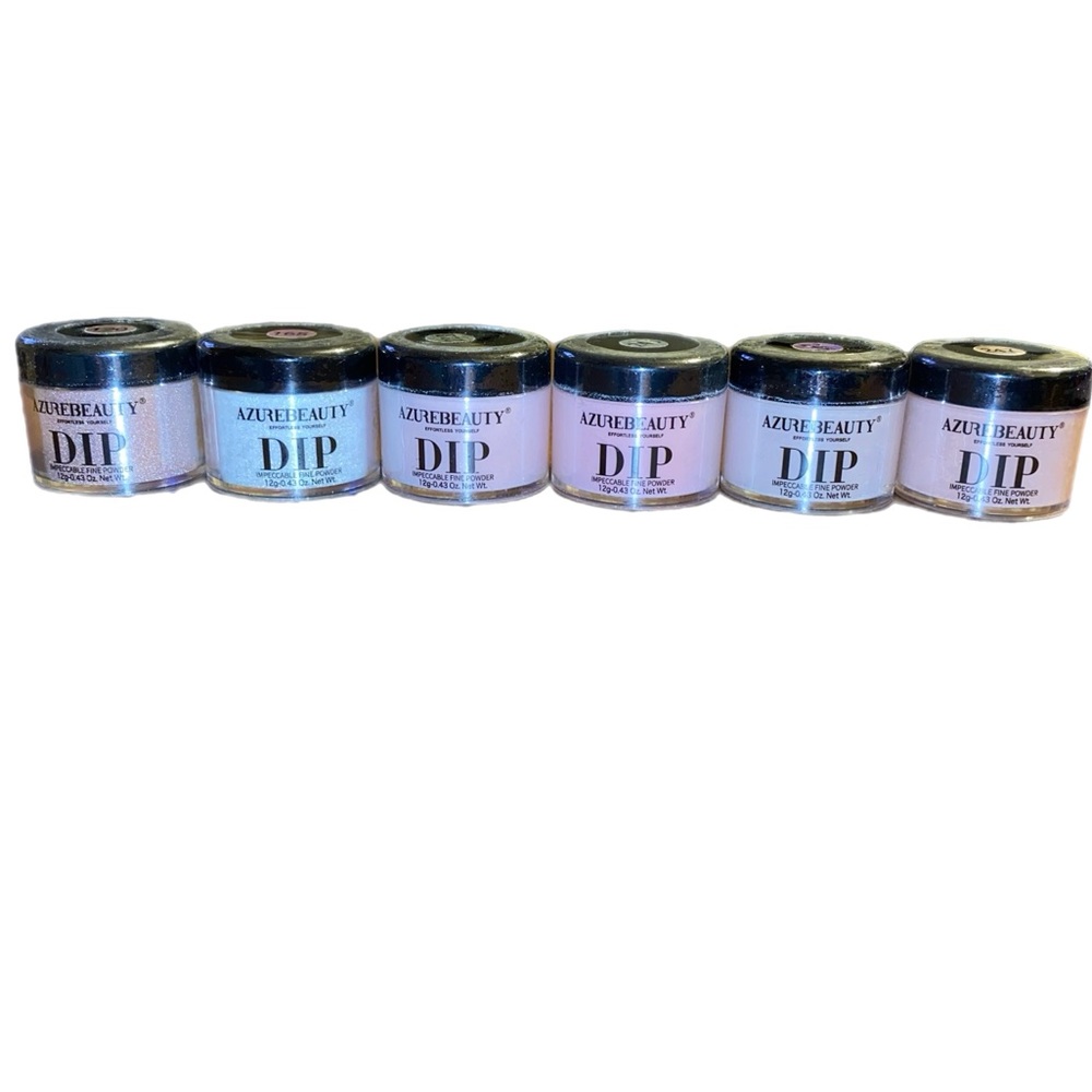 Set of 6 Azurebeauty nail dips